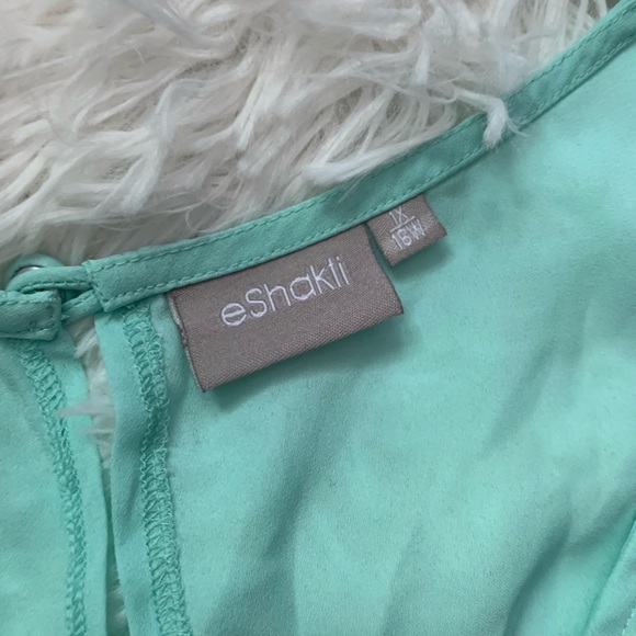 ESHAKTI Mint Fluttered Sleeve Chiffon Top - Picture 3 of 7